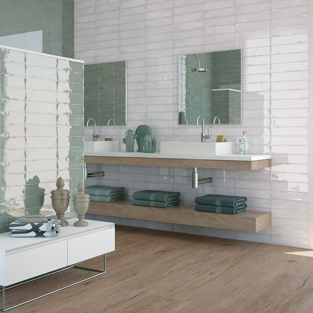 Cifre Ceramica Colonial Wandtegel White glans 7.5x30cm